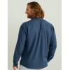 imageHUK Mens Tide Point Solid Long Sleeve Shirt ButtonSargasso Sea
