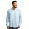 imageHUK Mens Tide Point Solid Long Sleeve Shirt ButtonIce Water
