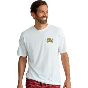 imageHUK  Mens Short Sleeve Performance Tee Fishing TShirt for MenGone Fishin  White