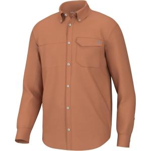 imageHUK Mens Tide Point Solid Long Sleeve Shirt ButtonSunburn