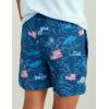 imageHUK Boys Pursuit Volley Pattern QuickDry Shorts for KidsFish and Flags  Set Sail