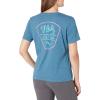 imageHUK Womens Performance Fishing Crew Tee  Ladies TShirtShield  Deep Lake Heather
