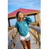 imageHUK Womens Short Sleeve Mineral Wash Pocket Tee Fishing TShirtStorm Blue