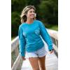 imageHUK Womens Short Sleeve Mineral Wash Pocket Tee Fishing TShirtStorm Blue