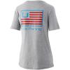 imageHUK Womens Short Sleeve Performance Tee  Ladies Fishing TShirtHuk  Bars  Oyster Heather