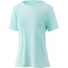 imageHUK Womens Short Sleeve Performance Tee  Ladies Fishing TShirtManta Watercolor  Beach Glass Heather