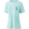 imageHUK Womens Short Sleeve Performance Tee  Ladies Fishing TShirtMarlin Palm Horizon  Beach Glass Heather