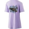 imageHUK Womens Short Sleeve Performance Tee  Ladies Fishing TShirtWatercolor Turtle  Lavender Heather