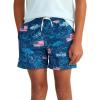 imageHUK Boys Pursuit Volley Pattern QuickDry Shorts for KidsFish and Flags  Set Sail