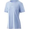 imageHUK Womens Short Sleeve Performance Tee  Ladies Fishing TShirtManta Watercolor  Coastal Sky Heaather