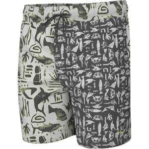 imageHUK Boys Pursuit Volley Pattern QuickDry Shorts for KidsTiki Beach  Harbor Mist
