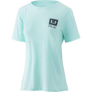 imageHUK Womens Short Sleeve Performance Tee  Ladies Fishing TShirtMade Angler  Beach Glass Heather