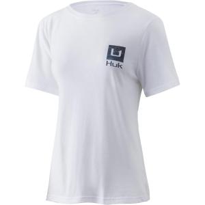 imageHUK Womens Short Sleeve Performance Tee  Ladies Fishing TShirtMade Angler  White