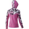imageHUK Womens Icon X Hoodie UPF 50 LongSleeve Fishing ShirtCurrent Camo  Salmon Pink