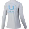 imageHUK Womens Pursuit Long Sleeve Performance Shirt  Sun ProtectionCircle Camo  Oyster