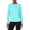 imageHUK Womens Pursuit Long Sleeve Performance Shirt  Sun ProtectionHuk  Bars  Blue Radiance