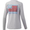 imageHUK Womens Pursuit Long Sleeve Performance Shirt  Sun ProtectionHuk  Bars  Oyster
