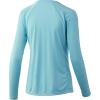 imageHUK Womens Pursuit Long Sleeve Performance Shirt  Sun ProtectionHuk Reflection  Blue Radiance