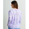 imageHUK Womens Pursuit Patterned Crew Sleeve Performance ShirtAqua Dye  Lavender