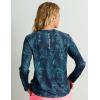 imageHUK Womens Pursuit Patterned Crew Sleeve Performance ShirtAqua Dye  Naval Academy