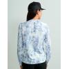 imageHUK Womens Pursuit Patterned Crew Sleeve Performance ShirtAqua Dye  White