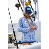 imageHUK Womens Pursuit Patterned Crew Sleeve Performance ShirtAqua Dye  White
