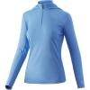 imageHUK Womens Icon X Hoodie UPF 50 LongSleeve Fishing ShirtAzure Blue
