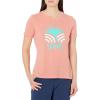 imageHUK Womens Performance Fishing Crew Tee  Ladies TShirtSunburst  Fusion Coral