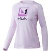 imageHUK Womens Pursuit Long Sleeve Performance Shirt  Sun ProtectionHuk Reflection  Barely Pink
