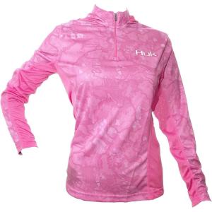 imageHUK Womens Icon X Hoodie UPF 50 LongSleeve Fishing ShirtBerry Island