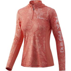 imageHUK Womens Icon X Hoodie UPF 50 LongSleeve Fishing ShirtBimini