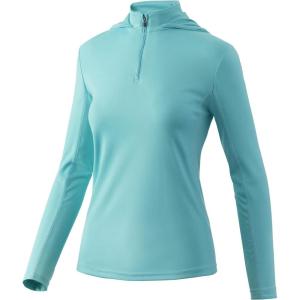 imageHUK Womens Icon X Hoodie UPF 50 LongSleeve Fishing ShirtBlue Radiance