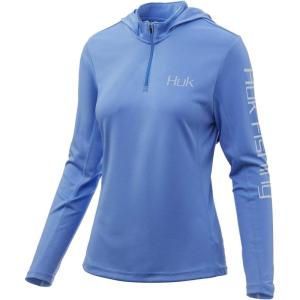 imageHUK Womens Icon X Hoodie UPF 50 LongSleeve Fishing ShirtCarolina Blue