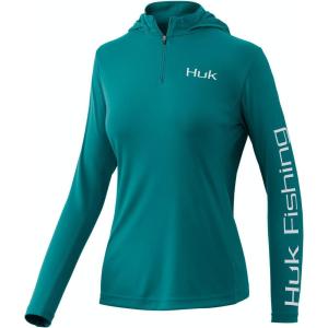imageHUK Womens Icon X Hoodie UPF 50 LongSleeve Fishing ShirtDeep Lake
