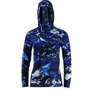 imageHUK Womens Icon X Hoodie UPF 50 LongSleeve Fishing ShirtHydro Reflex