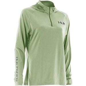 imageHUK Womens Icon X Hoodie UPF 50 LongSleeve Fishing ShirtKey Lime
