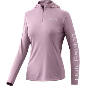 imageHUK Womens Icon X Hoodie UPF 50 LongSleeve Fishing ShirtSea Fog