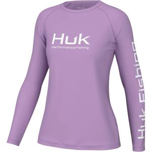 imageHUK Womens Pursuit Long Sleeve Performance Shirt  Sun ProtectionSheer Lilac