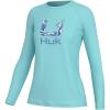 imageHUK Pursuit Graphic Long Sleeve Fishing Shirt for WomenBrackish Fill  Island Paradise