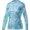 imageHUK Womens Icon X Camo Long Sleeve Performance Fishing ShirtTide Change  Sea Floor