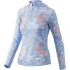 imageHUK Womens Icon X Hoodie UPF 50 LongSleeve Fishing ShirtTide Change  Horizon