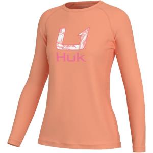 imageHUK Pursuit Graphic Long Sleeve Fishing Shirt for WomenBrackish Fill  Coral Reef