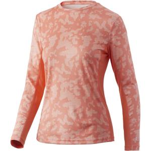 imageHUK Womens Icon X Camo Long Sleeve Performance Fishing ShirtRunning Lakes  Desert Flower