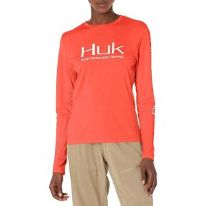 imageHUK Womens Icon X Long Sleeve Fishing Shirt with Sun ProtectionCoral