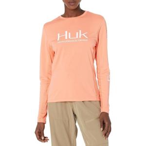imageHUK Womens Icon X Long Sleeve Fishing Shirt with Sun ProtectionFusion Coral