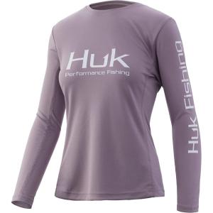 imageHUK Womens Icon X Long Sleeve Fishing Shirt with Sun ProtectionSea Fog