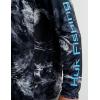 imageHUK Mens Pursuit Pattern Crew Sleeve Performance ShirtStormwater Midnight