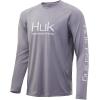 imageHUK Mens Pursuit Vented Long Sleeve 30 UPF Fishing ShirtGrey