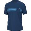 imageHUK Waypoint Short Sleeve Crew Pocket TShirt for MenBaraboo Stripe  Set Sail