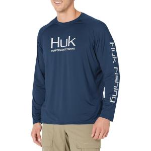 imageHUK Mens Pursuit Vented Long Sleeve 30 UPF Fishing ShirtSargasso Sea